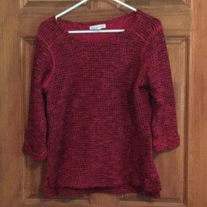 Petite Red/black variegated sweater